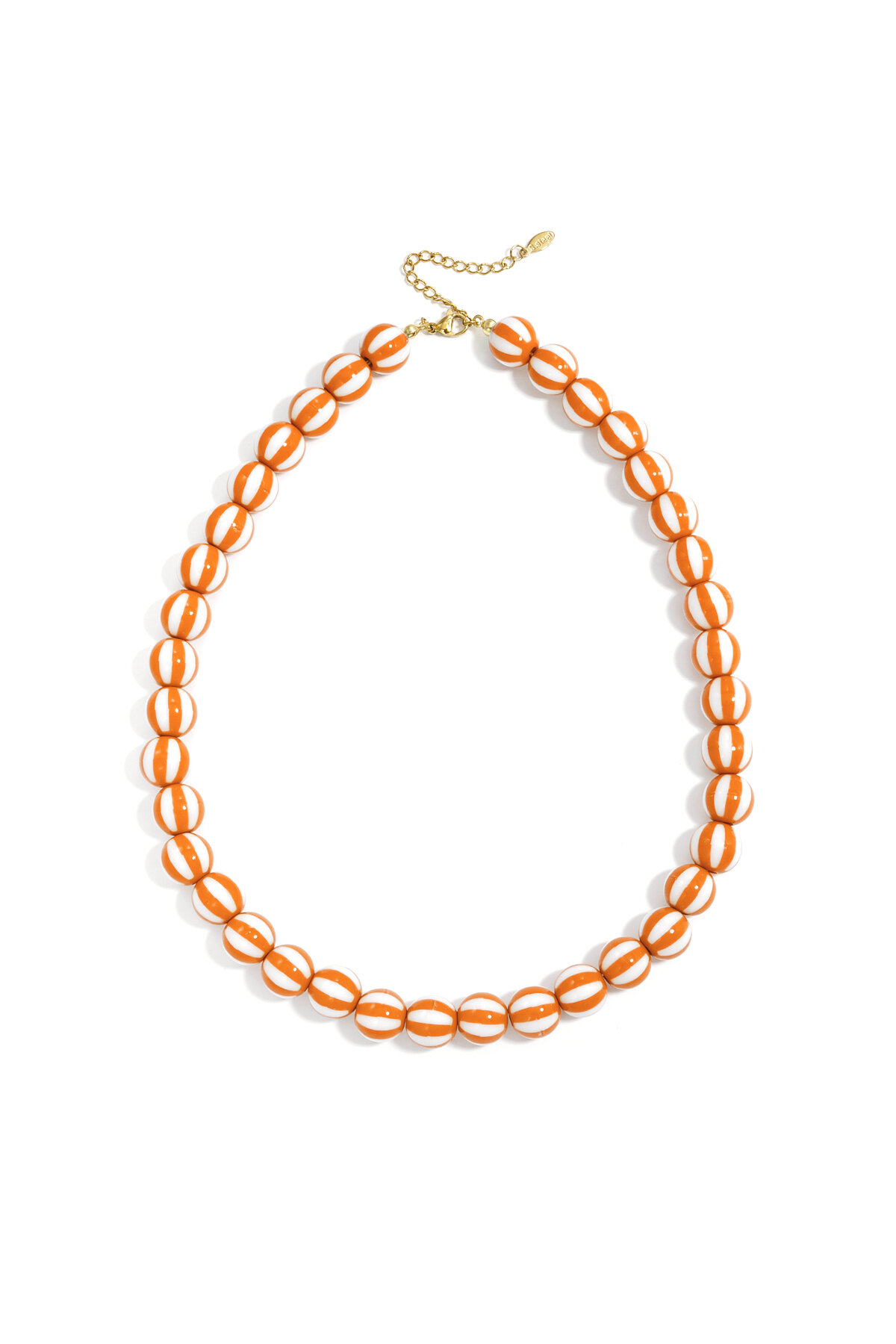 Bead necklace with striped beads h5Picture3