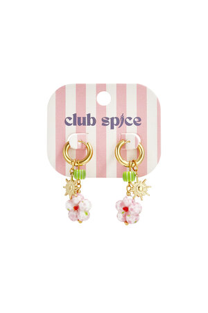 Earrings with beaded pendants and sun charm h5 Picture5