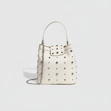 1 Piece High - end Fashion Series Metallic Rivet Women's Shoulder Bags