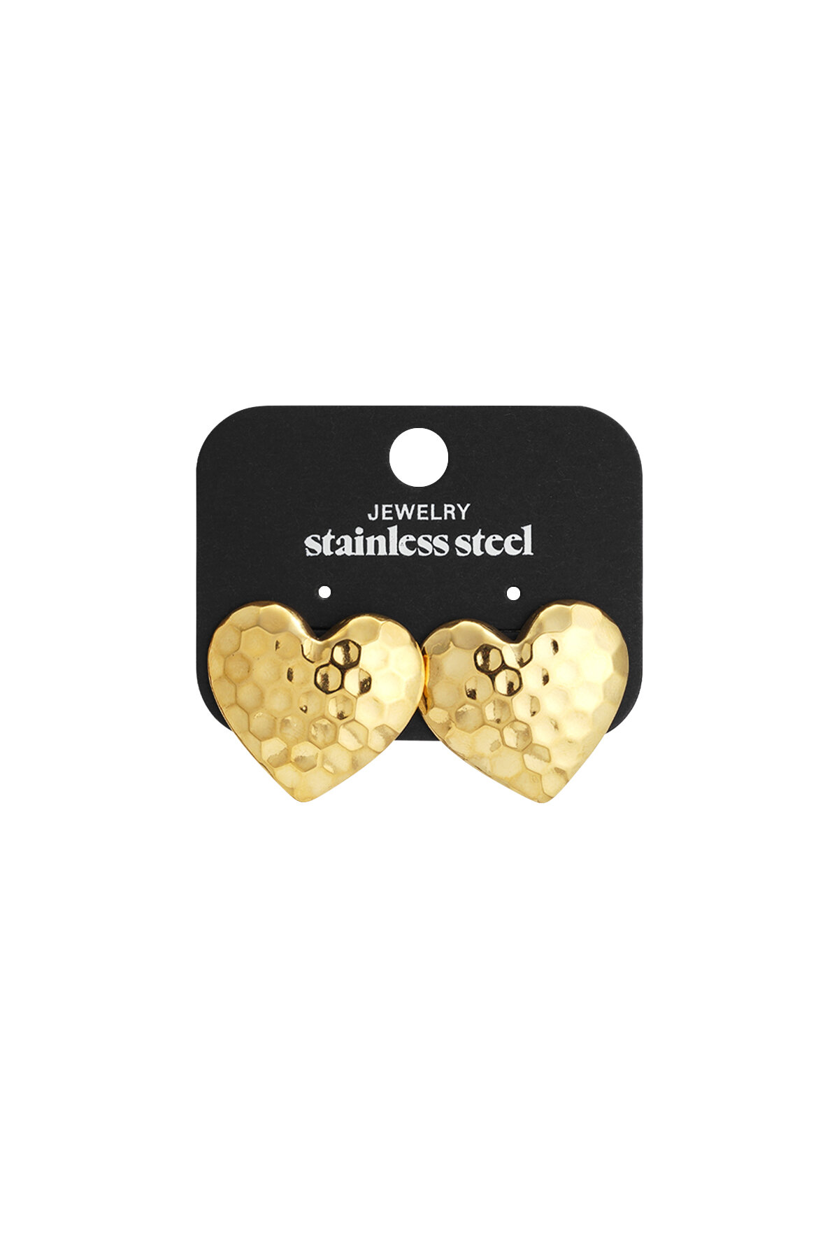 Pendientes de acero inoxidable con forma de corazón, estilo casual, diario, sencillo, para mujer. Imagen3