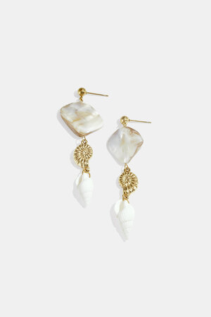 Stainless Steel Dangle Earrings shell Vacation Holiday/Beach Romantic Series Women's jewelry h5