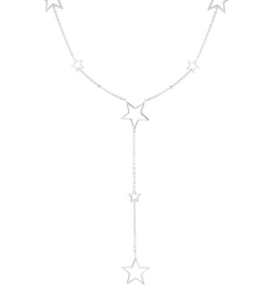 Long Necklace With Different Star Charms h5