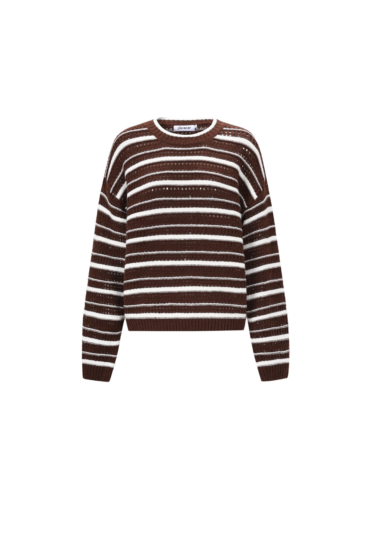 Knitted Polyester Fiber Women's Knit Sweaters Casual Stripes 