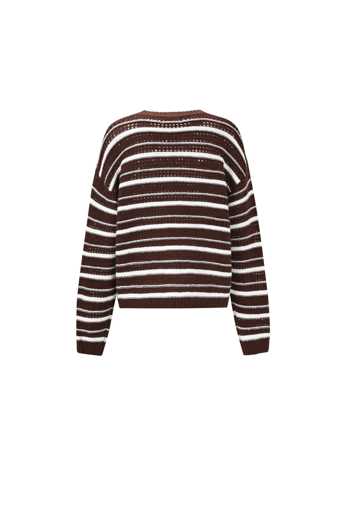Knitted Polyester Fiber Women's Knit Sweaters Casual Stripes h5 Picture3