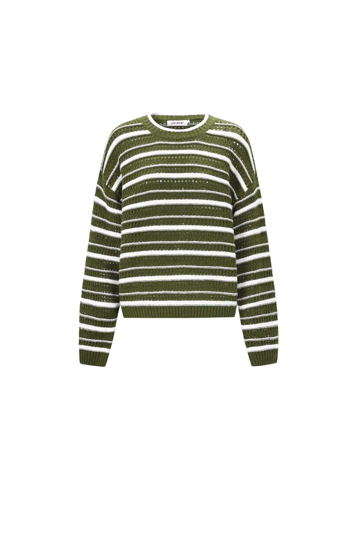 Knitted Polyester Fiber Women's Knit Sweaters Casual Stripes h5 Picture11