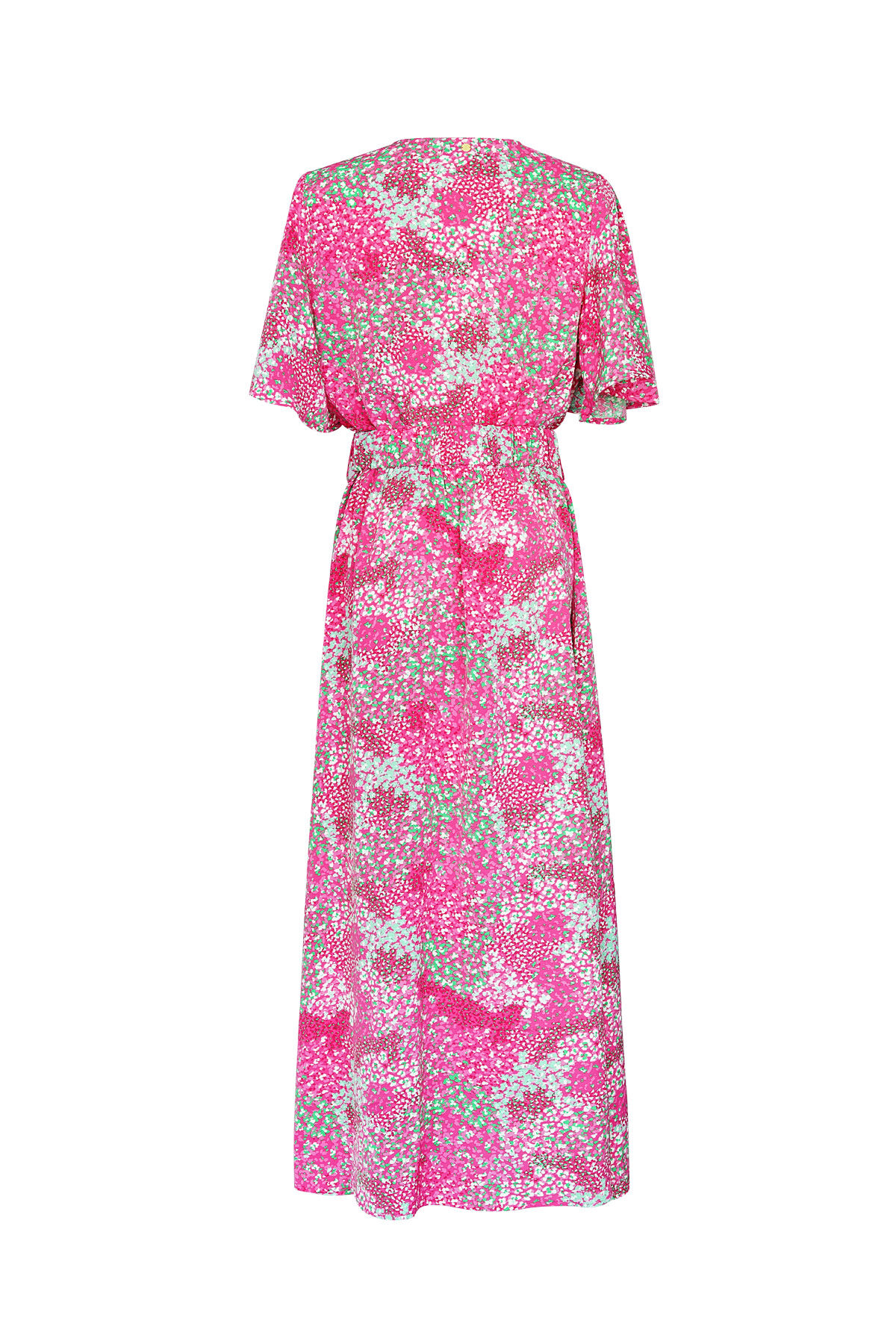 Maxi Vestido Estampado Floral Rosa S h5 Imagen3