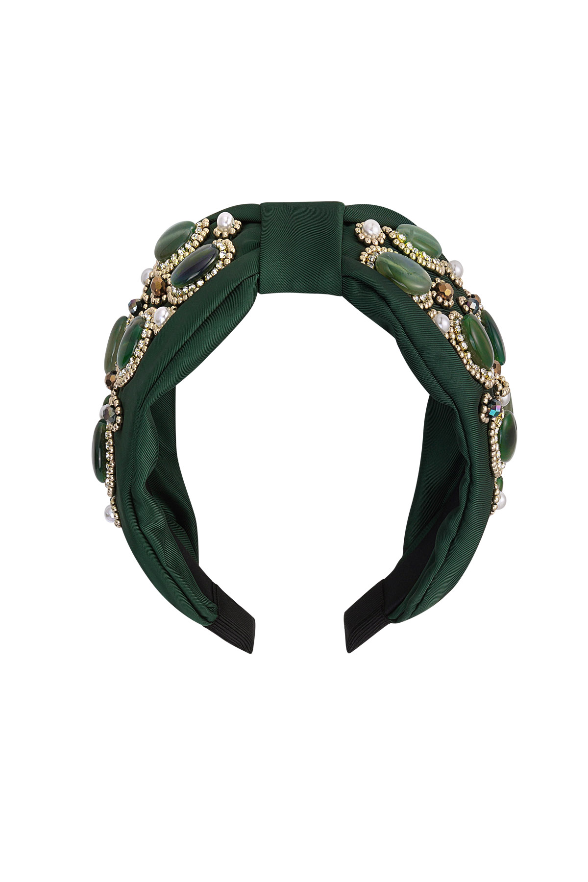 Diadema abalorios fiesta - Poliéster verde h5 Imagen6