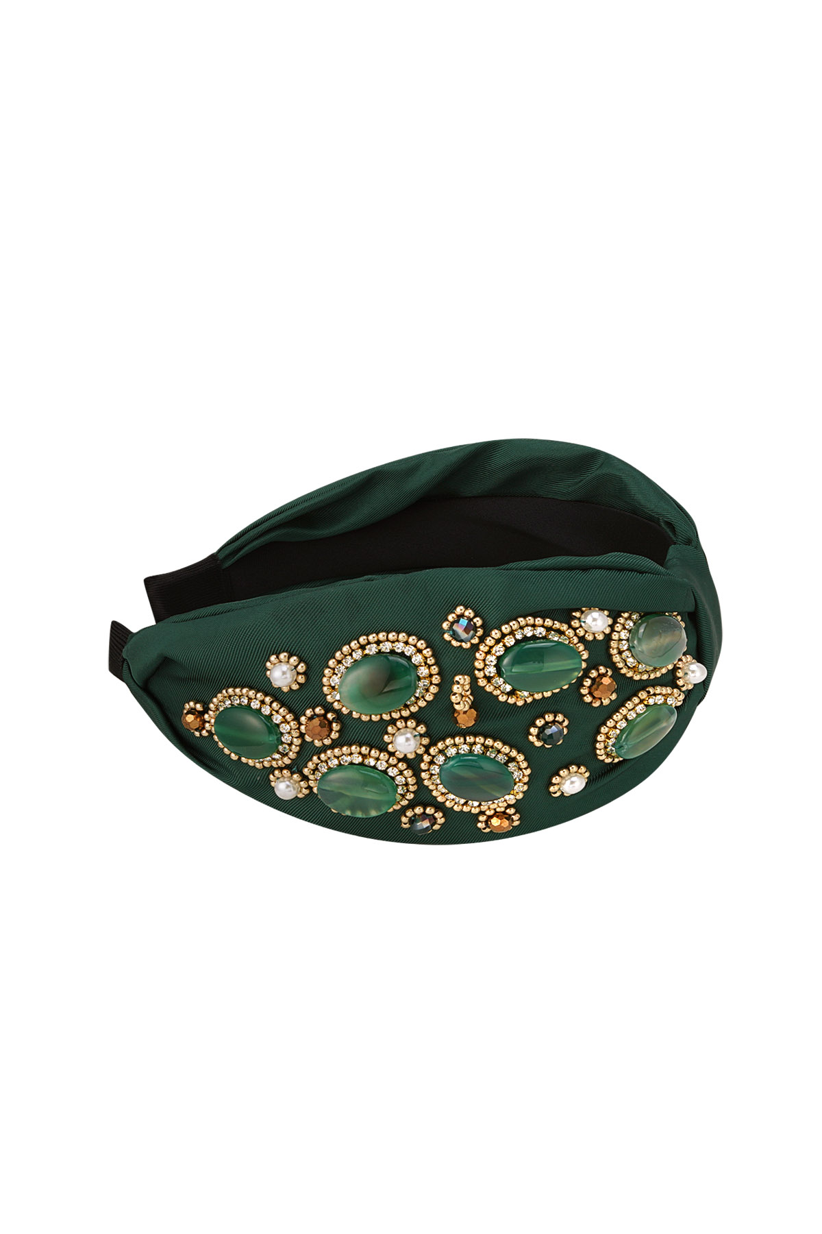 Diadema abalorios fiesta - Poliéster verde Imagen4