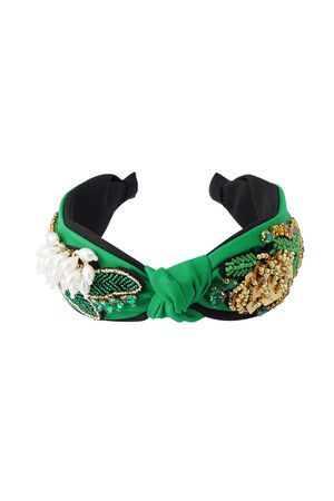 Diadema nudo y abalorios - Poliéster verde h5 Imagen5