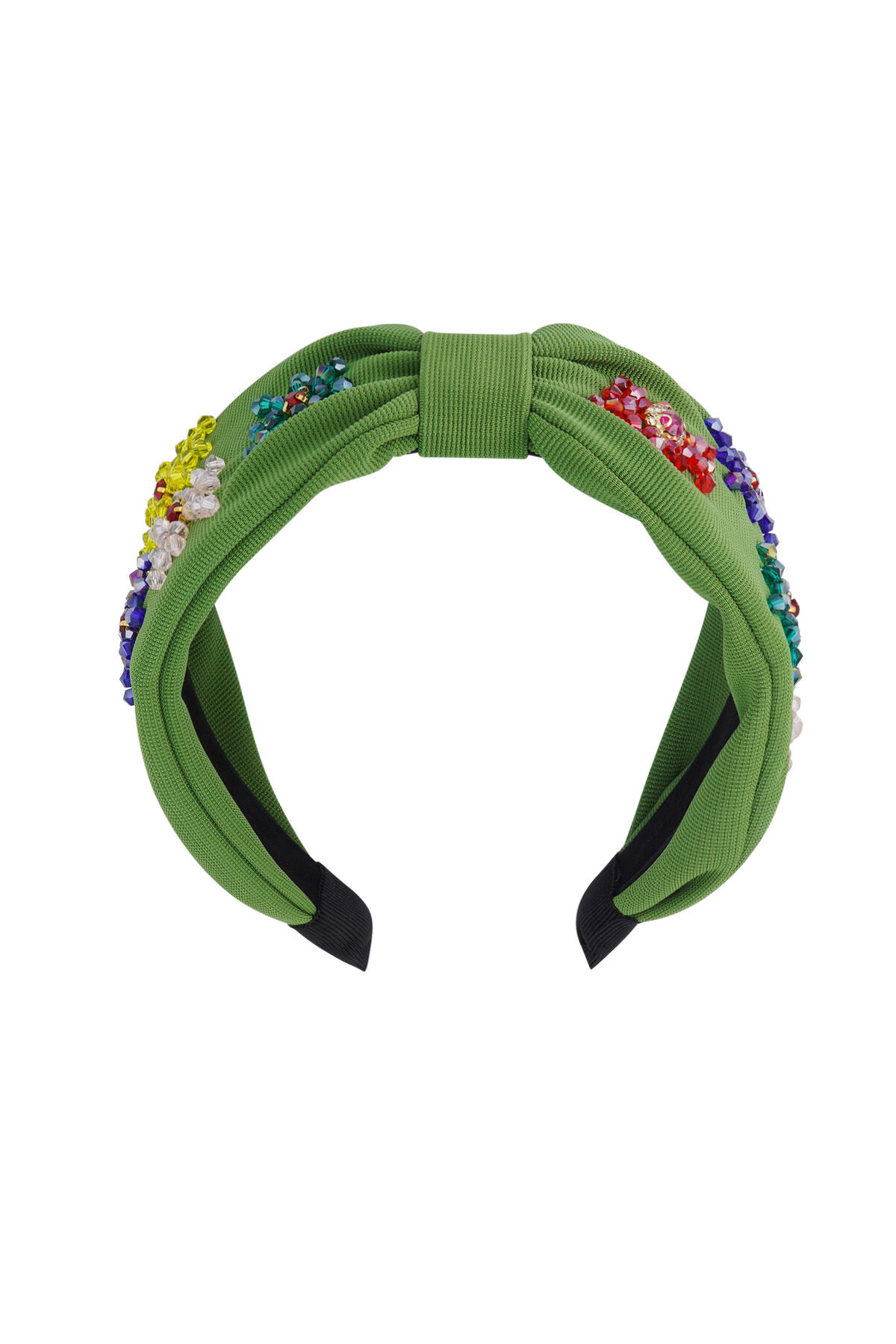 Haarband Groen Gekleurde Bloemen - Polyester Afbeelding5