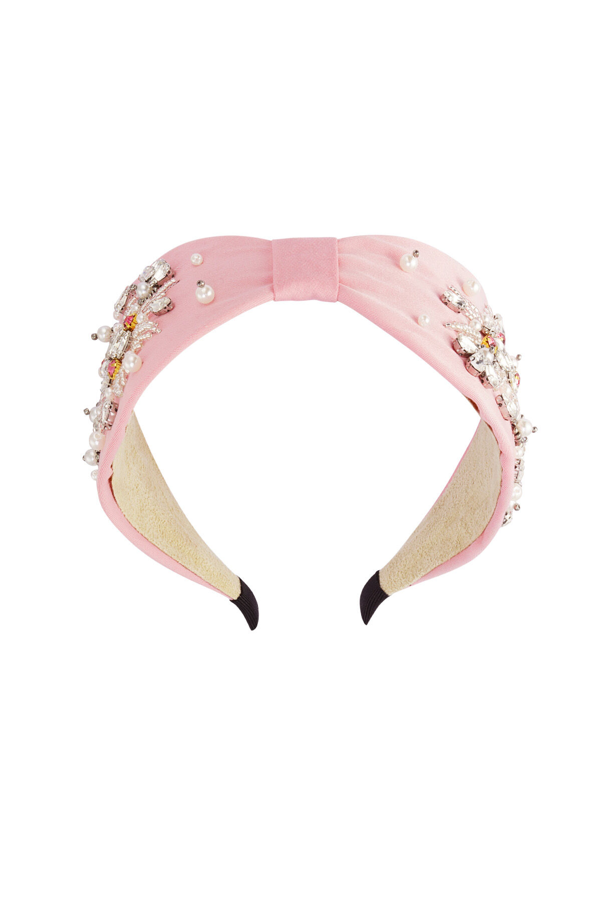Diadema Perlas Piedras Rosa - Poliéster h5 Imagen2