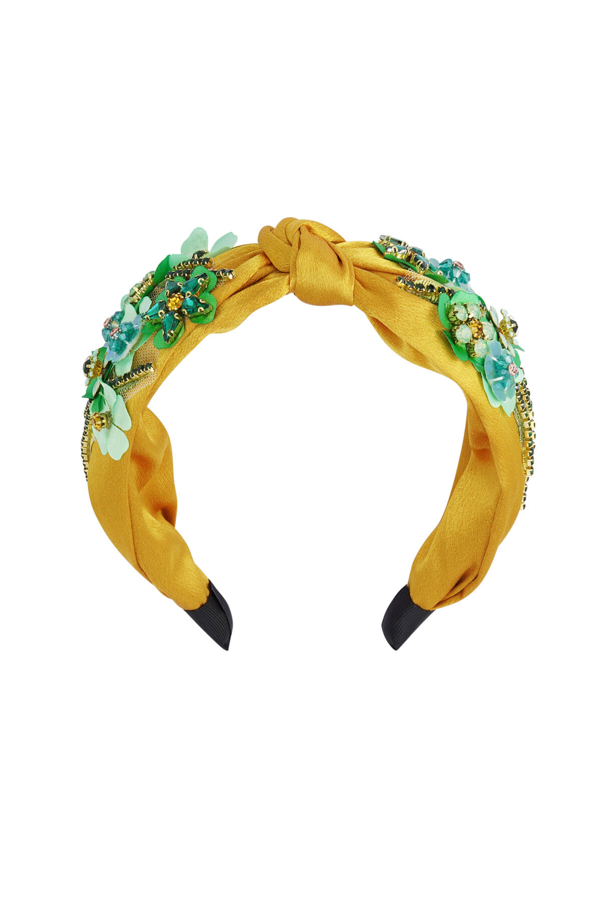 Bandeau Couleur or Grandes Fleurs Colorées - Polyester h5 Image4