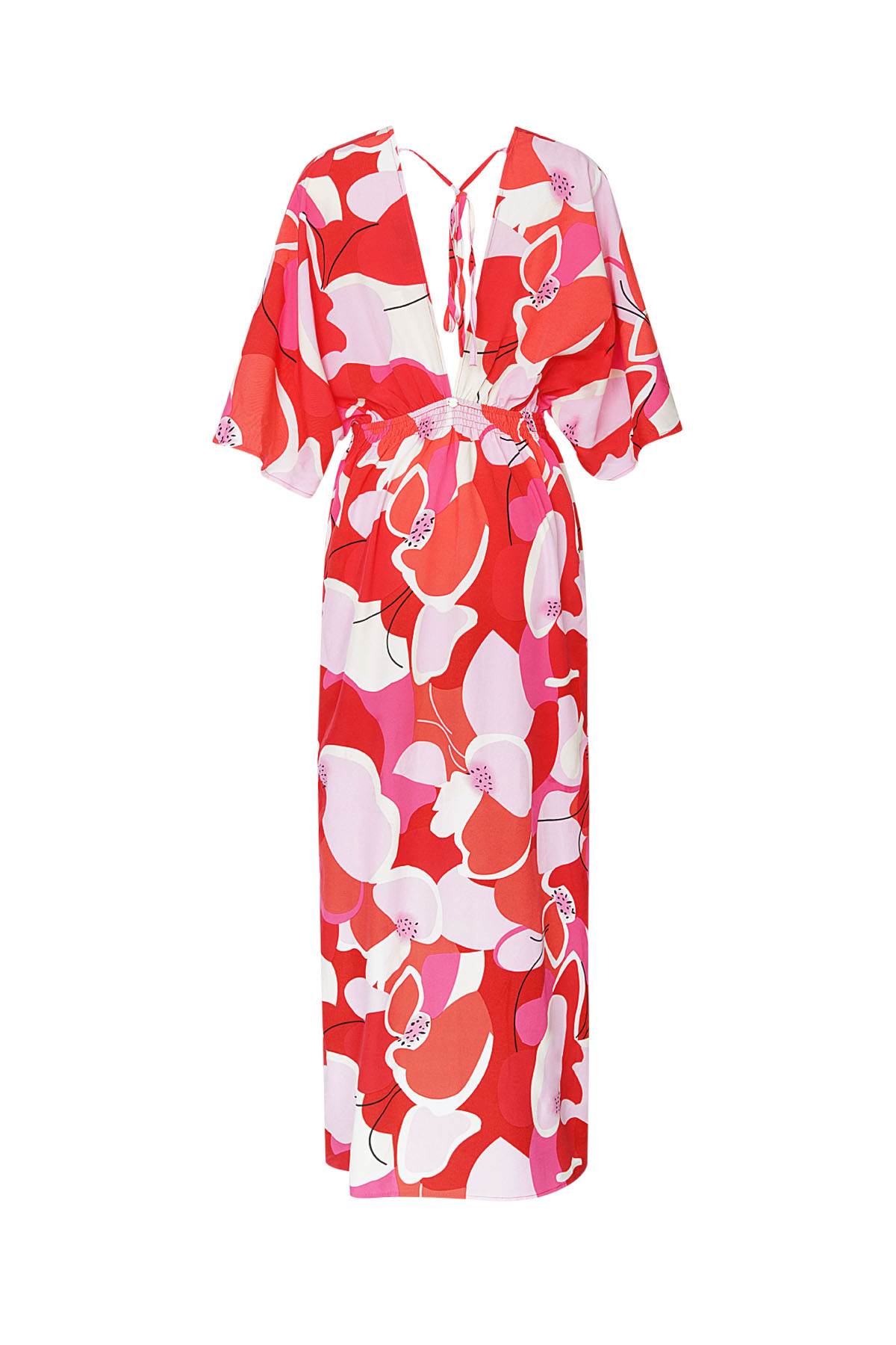 Vestido estampado floral abstracto entallado Imagen8