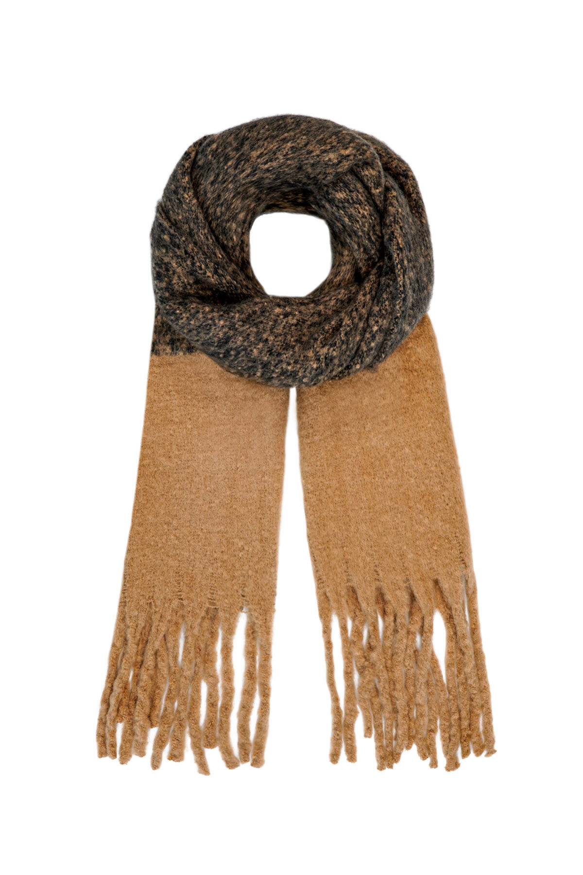 Bufanda de colores beige negro h5 