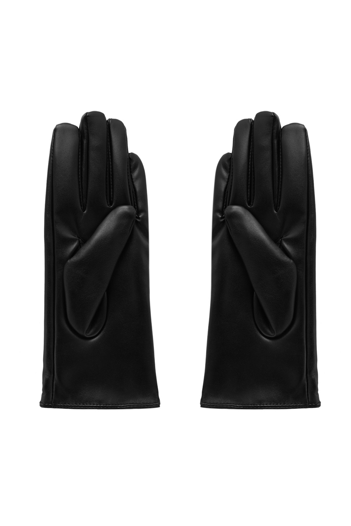 PU gloves with studs and zipper h5 Picture5