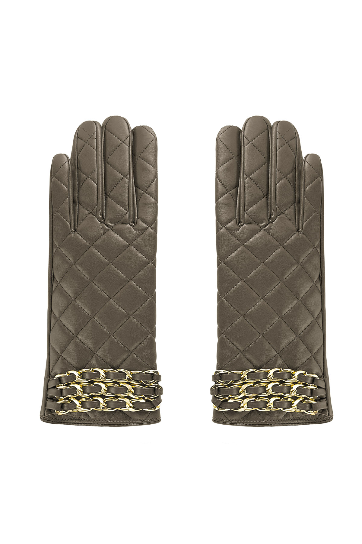 Groothandel PU Handschoenen met Kettingdetail - Set van 1