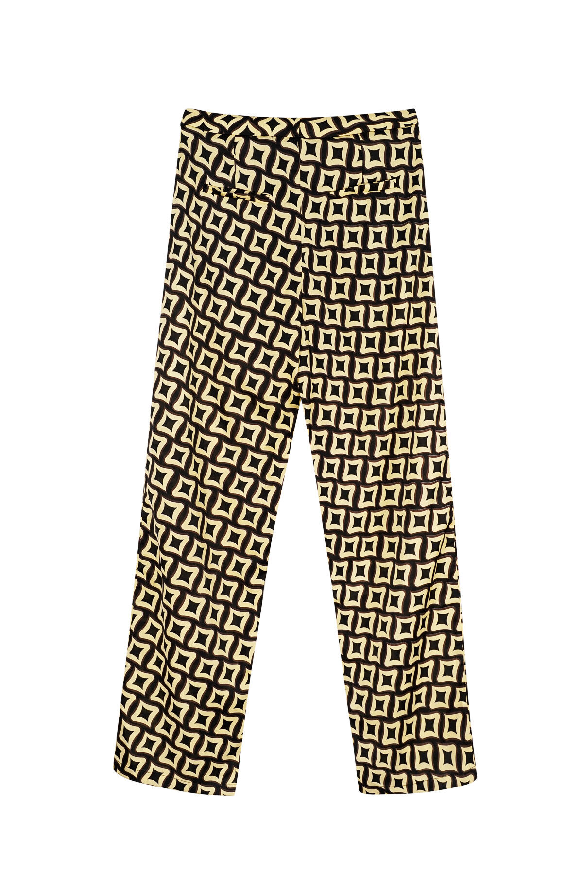 Woven Women's Straight Pants Color Block h5Picture3