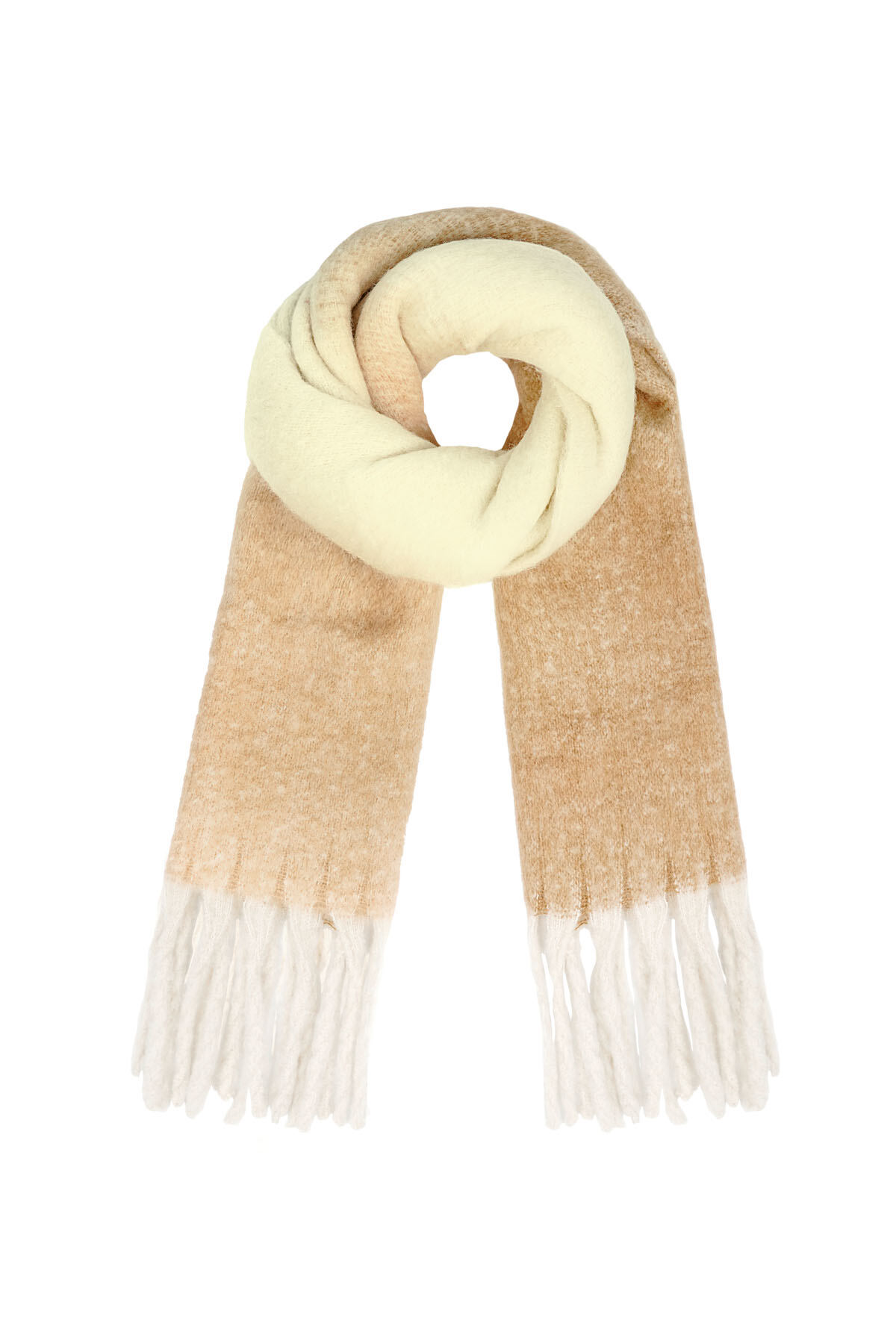 Farbiger Basic-Schal mit Schnüren 2