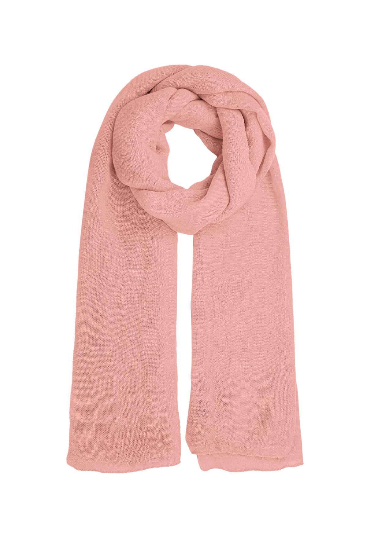 Echarpe unie - rose corail h5