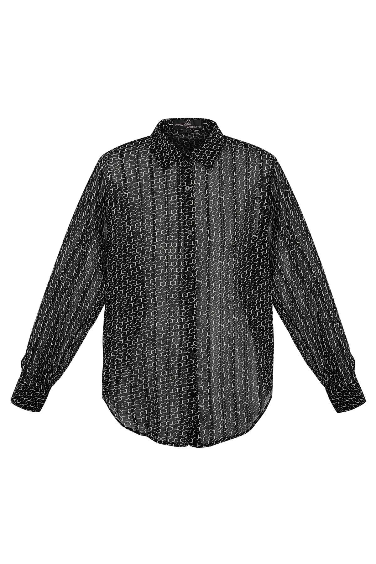 Polyester Women's Blouse Long Sleeve Patterned Design 2