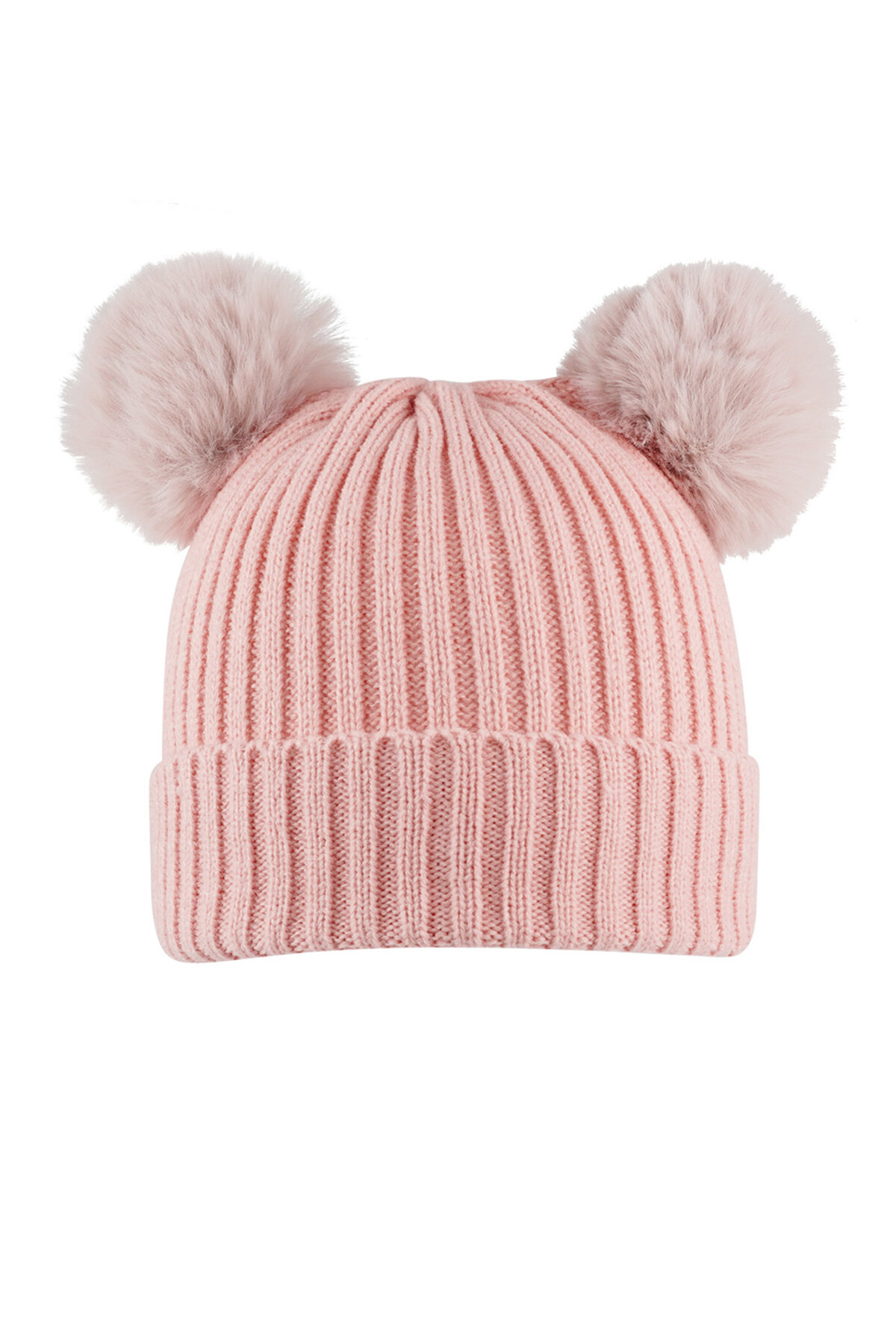 Adulto - gorro básico con bolitas beige 