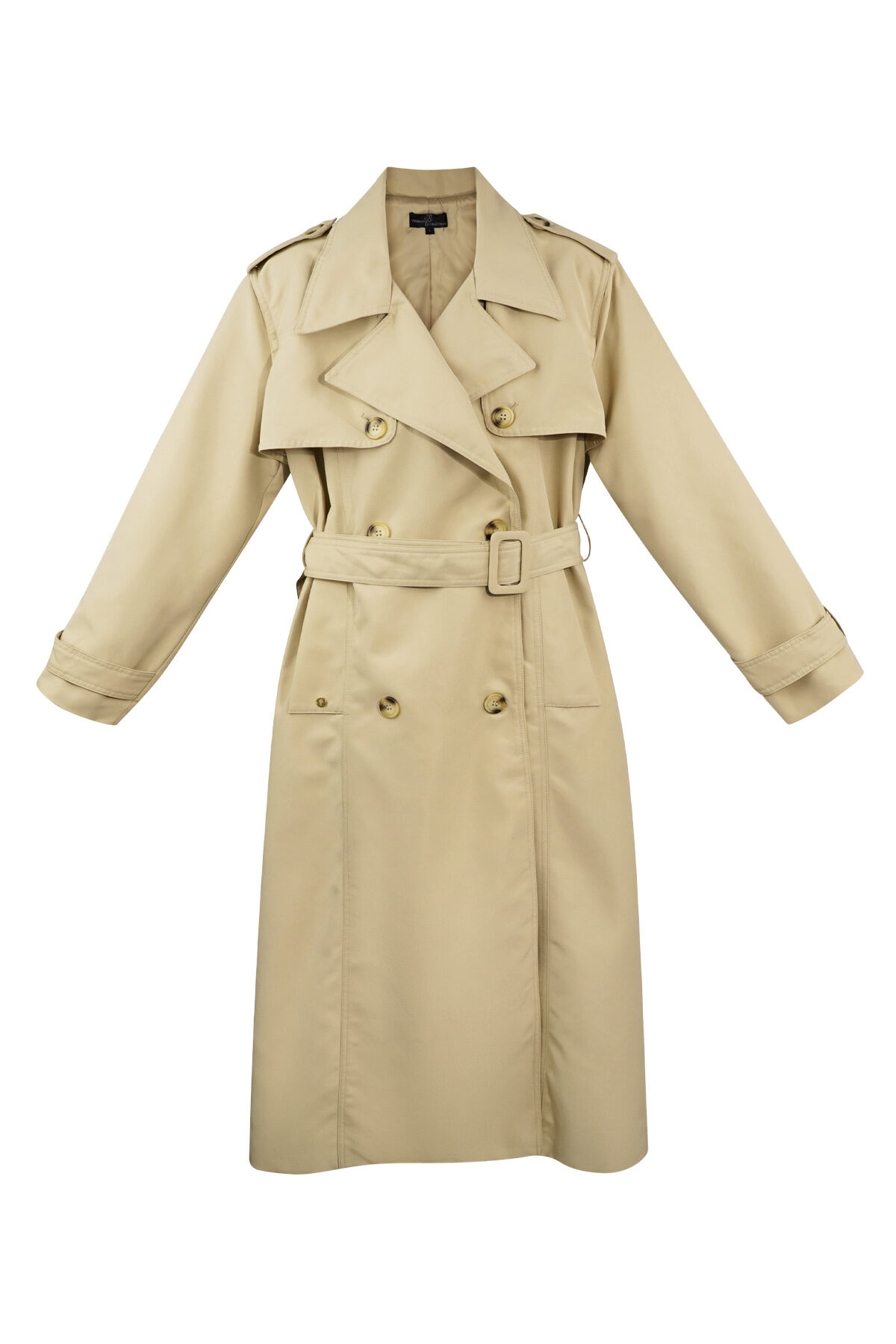 Polyestervezel Vrouwen Trenchcoat Herfst/Winter Basis Eenvoudige Kleur h5