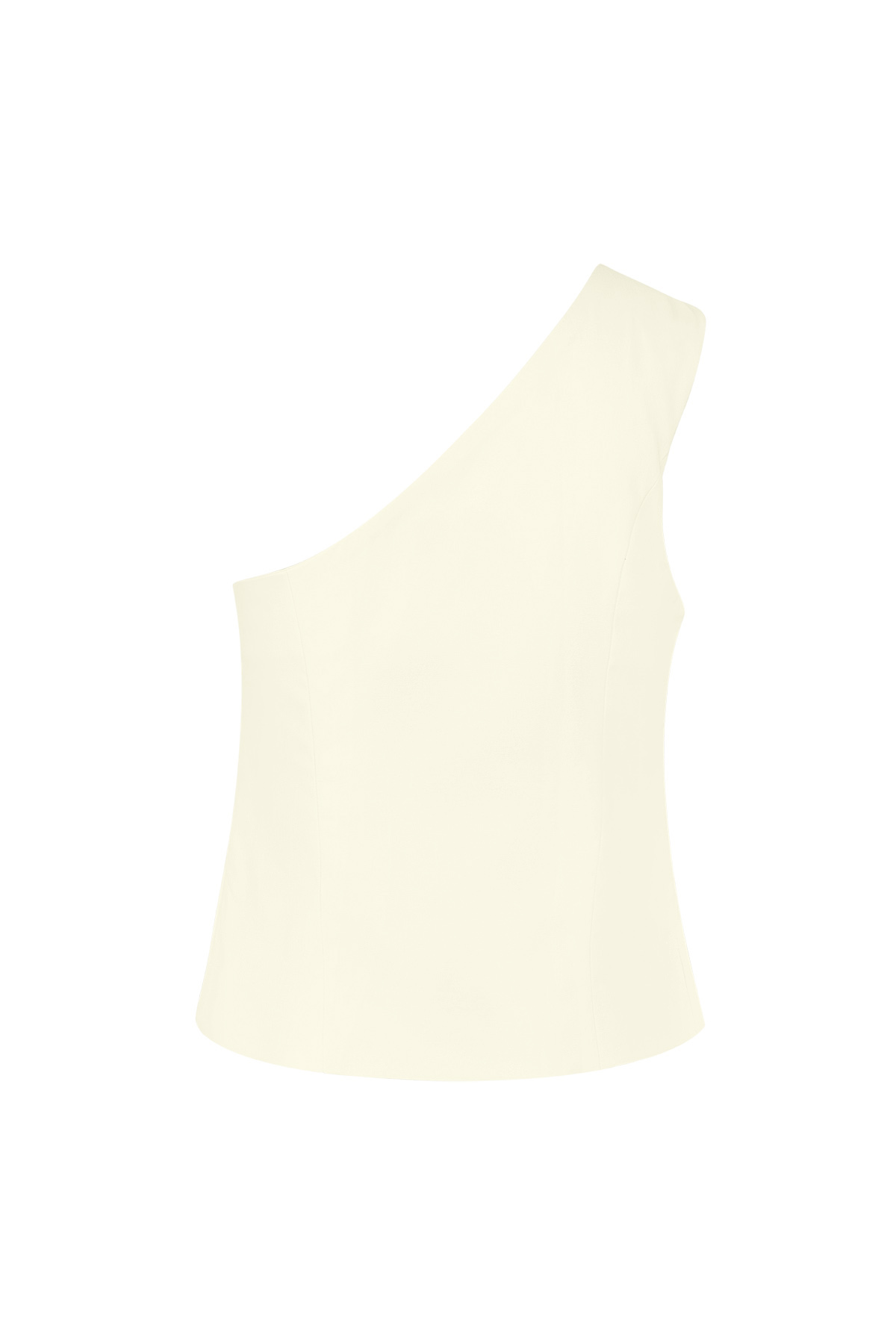 Polyester Femme Haut Sans Manches à Épaule Unique Conception Structurée Image5
