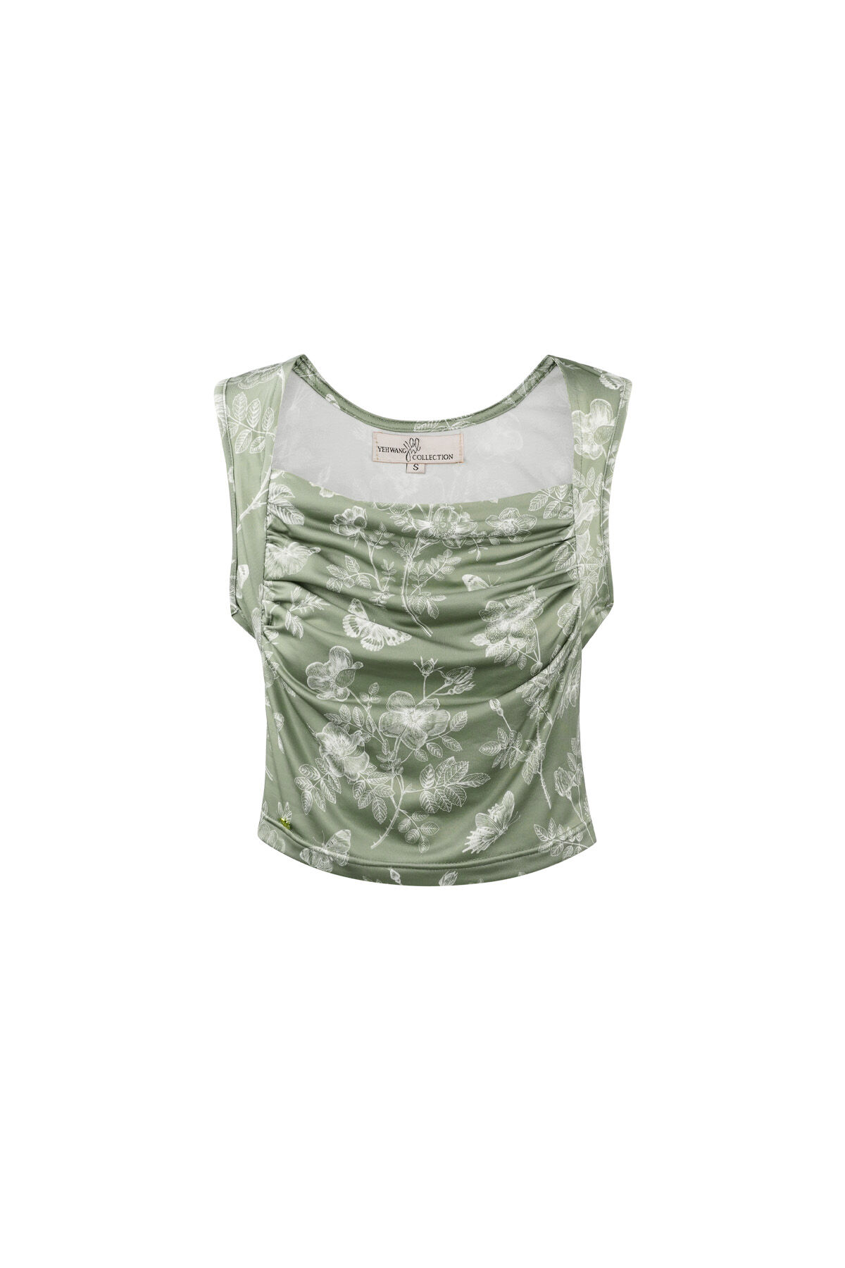 Top Sans Manches Femme en Polyester Imprimé Floral Asymétrique h5 
