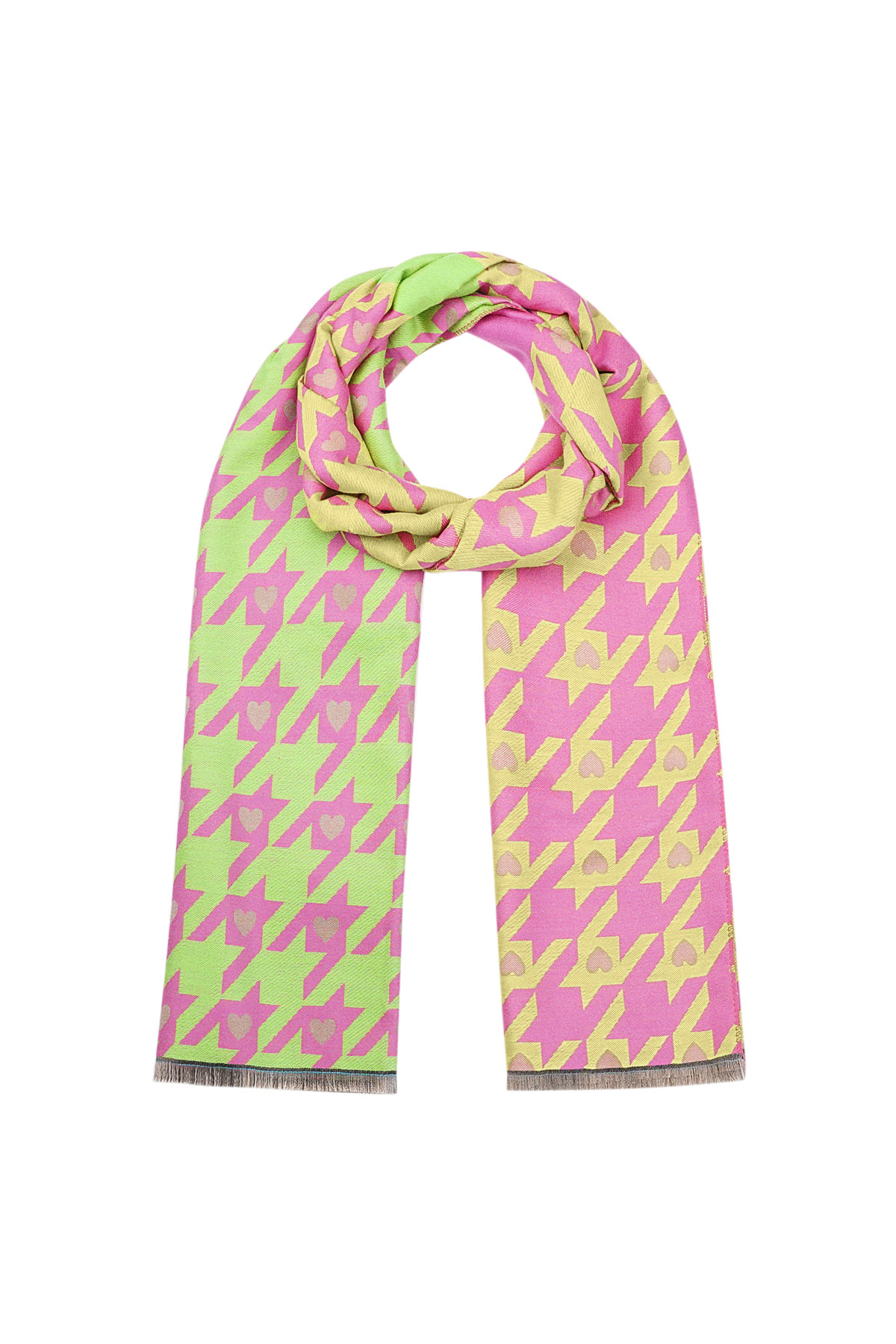 Sciarpa con cuore neon 