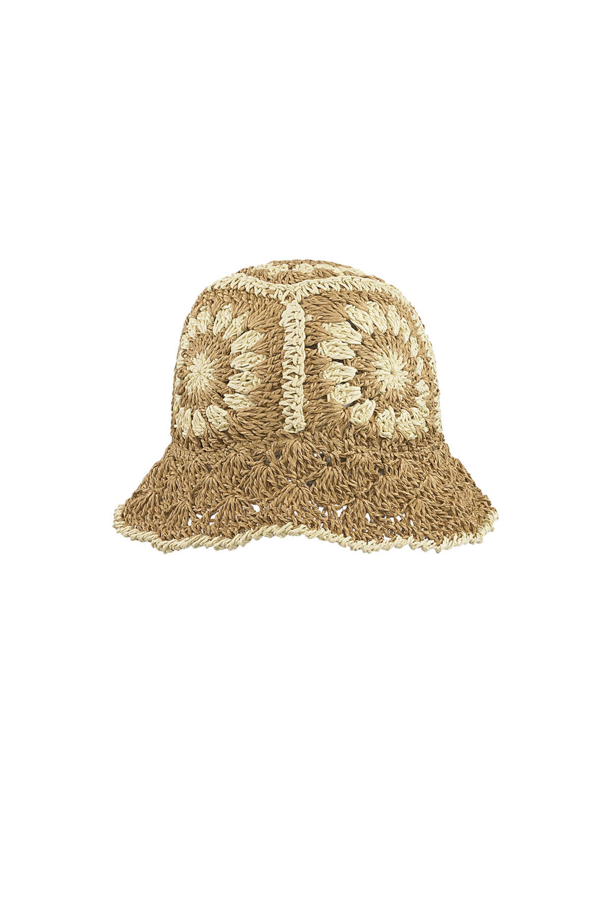 Gorro de crochet con flores h5 