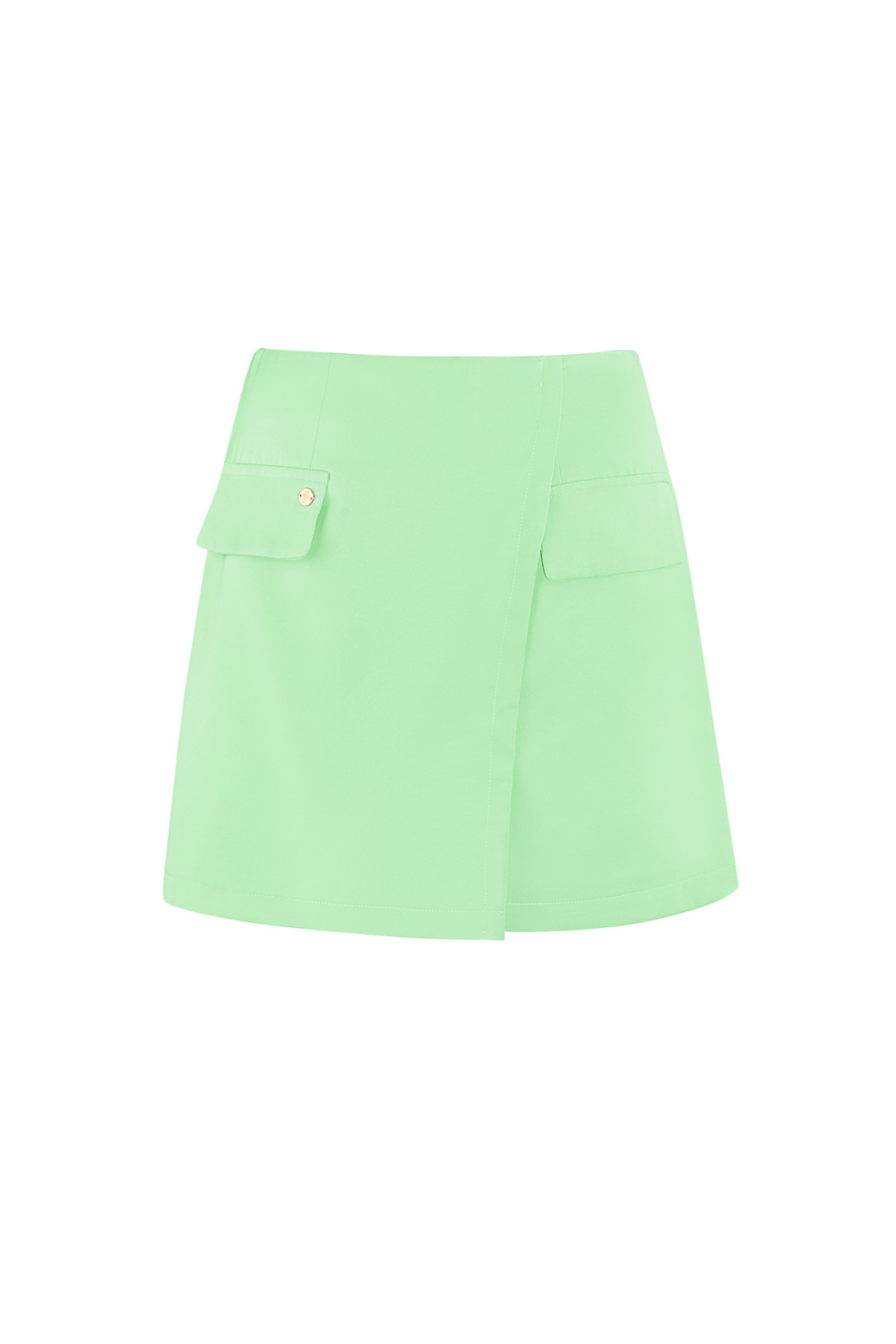 Polyester Women's Mini Skirt Asymmetric Wrap Sporty 