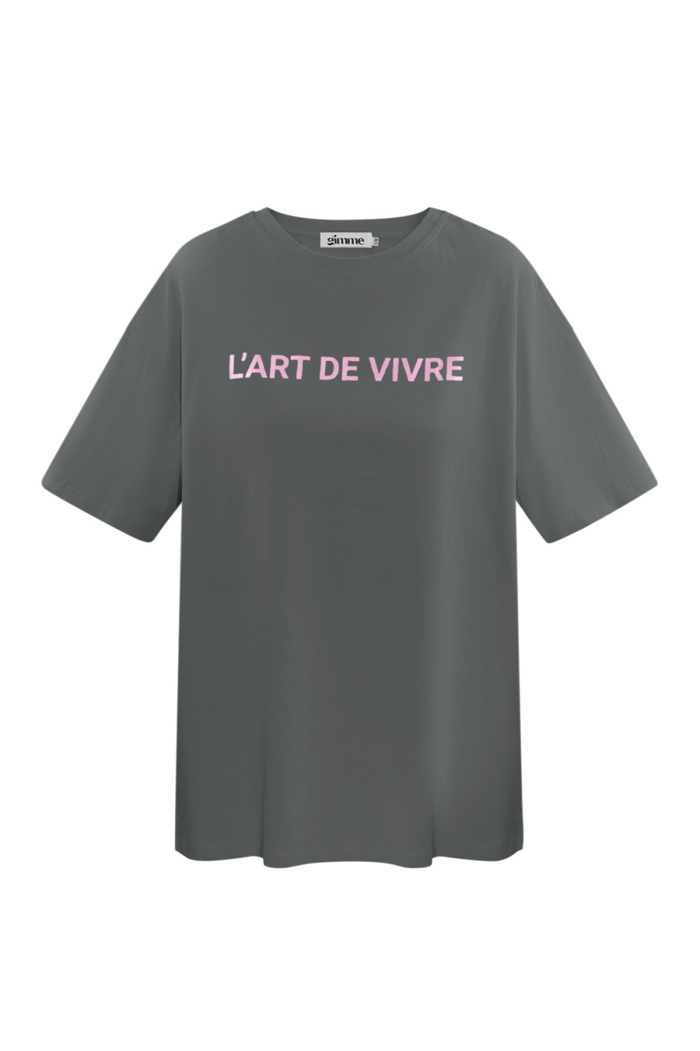 Camiseta L'art De Vivre - Gris Rosa Imagen7