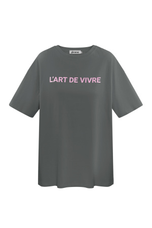 Camiseta L'art De Vivre - Gris Rosa h5 Imagen7