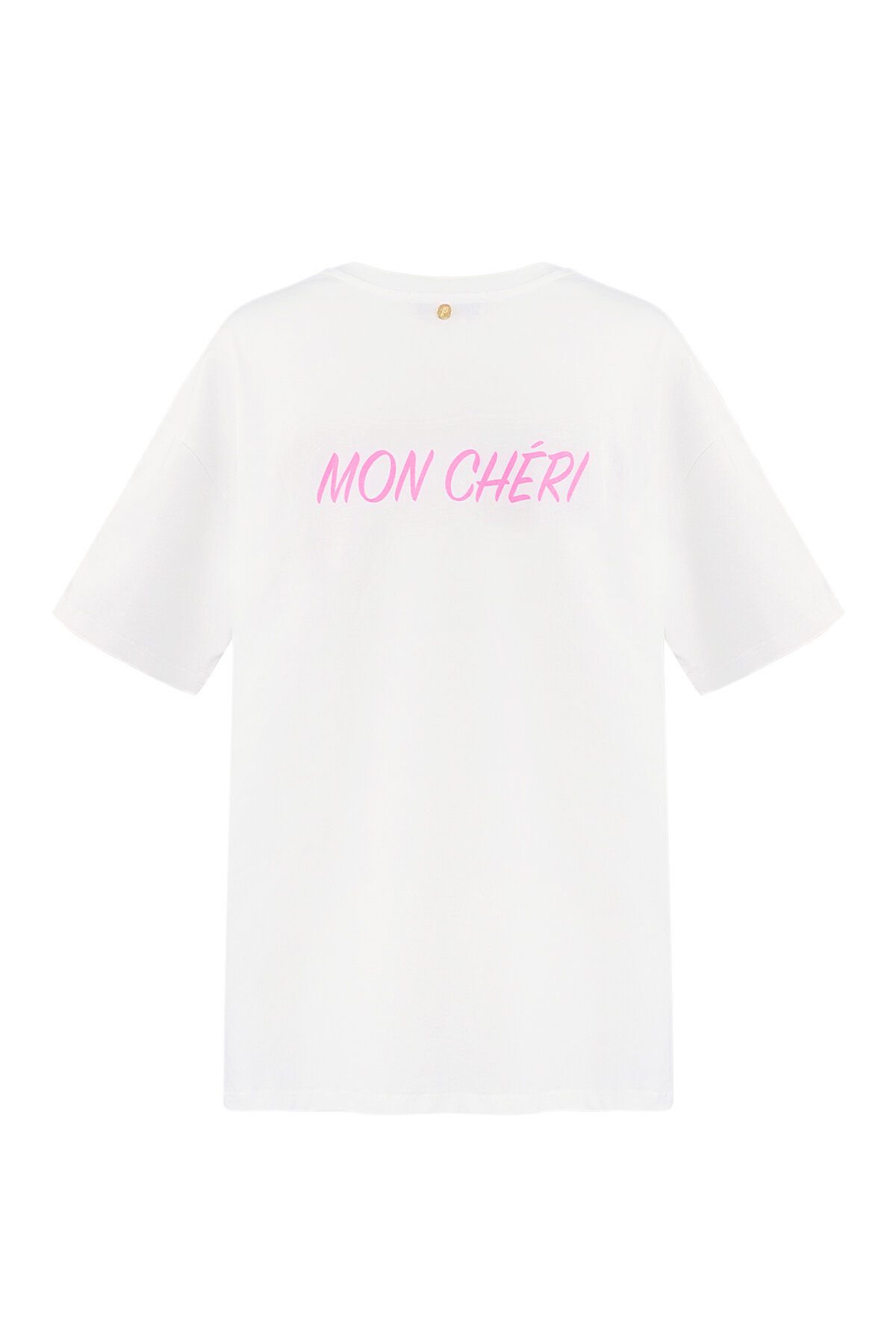 Cotton Women's T-shirt Oversized Embroidered Heart h5 Picture8