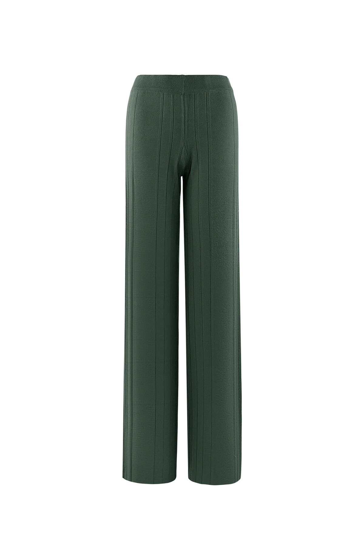 Viskose Damen Weite Hose Plié-Design Hohe Taille 2