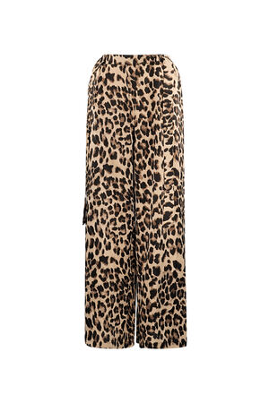 Polyester Women's Wide Leg Pants Leopard Print High Waist h5 Picture6
