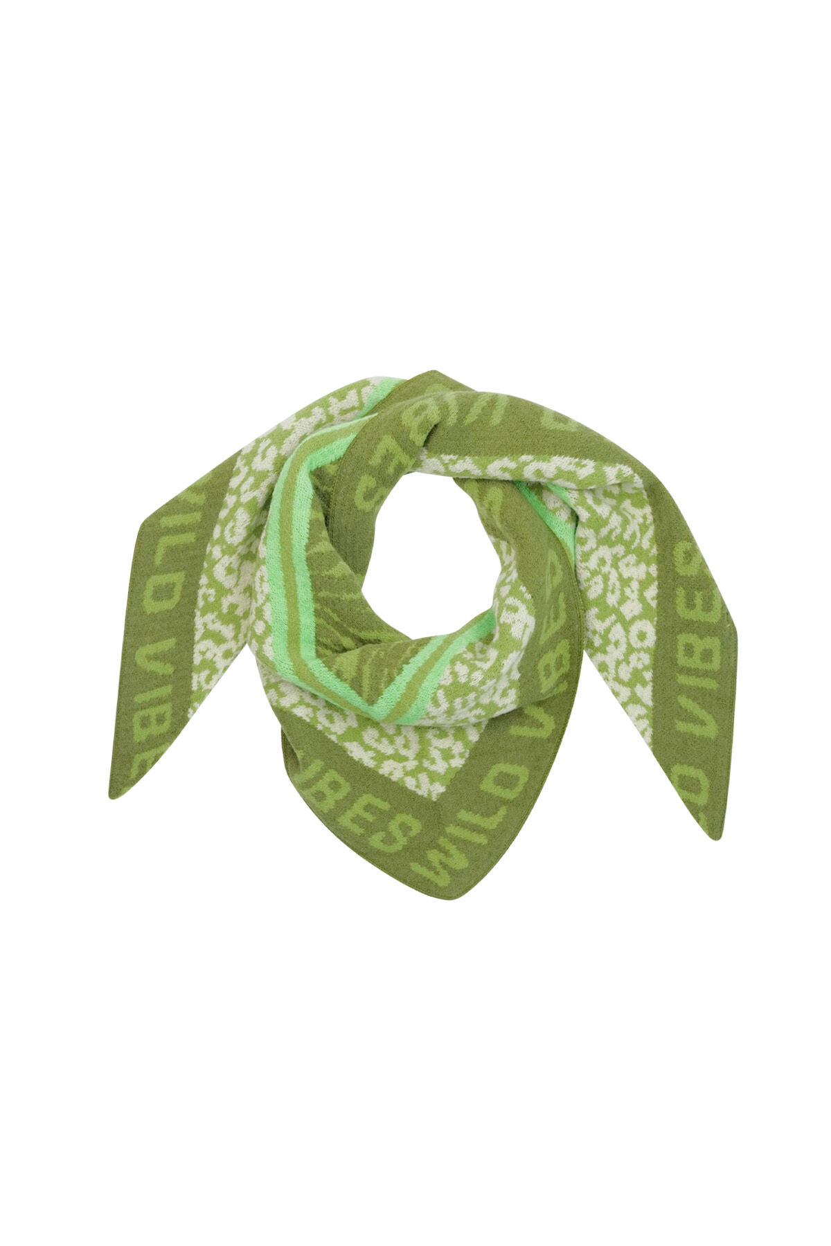 Sciarpa Wild Glow - verde e verde brillante 2