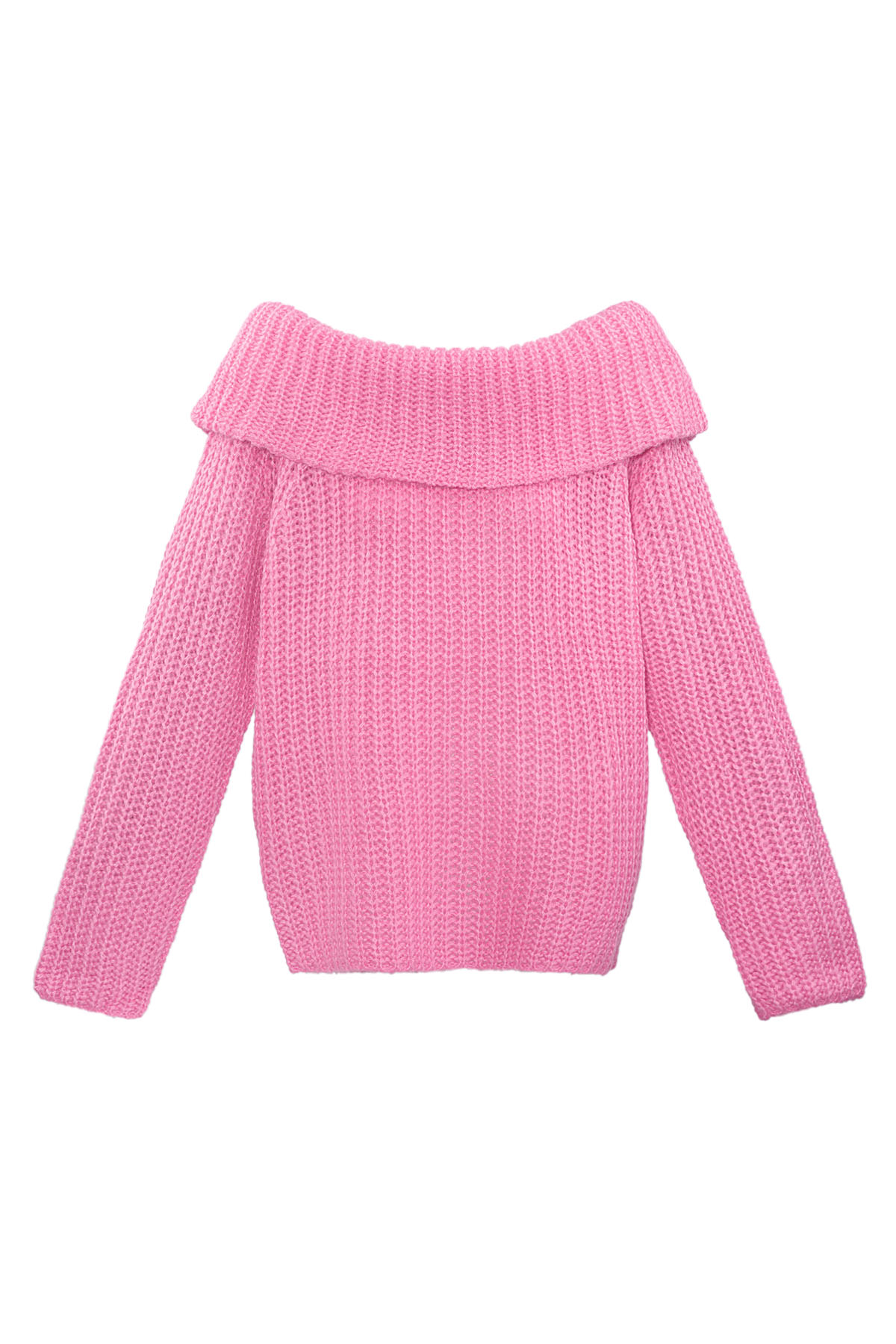 Recycled polyester blend Knit Sweaters Off-Shoulder Fall/Winter
