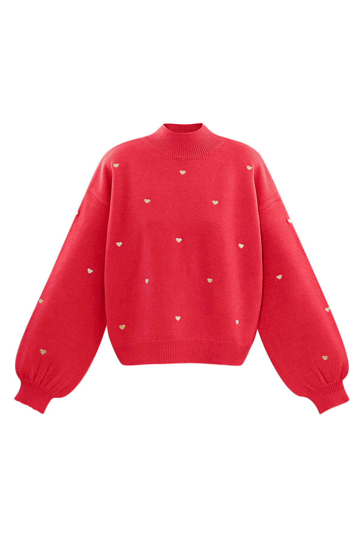 Acrylic Knit Sweater Casual Heart Pattern Fall/Winter 