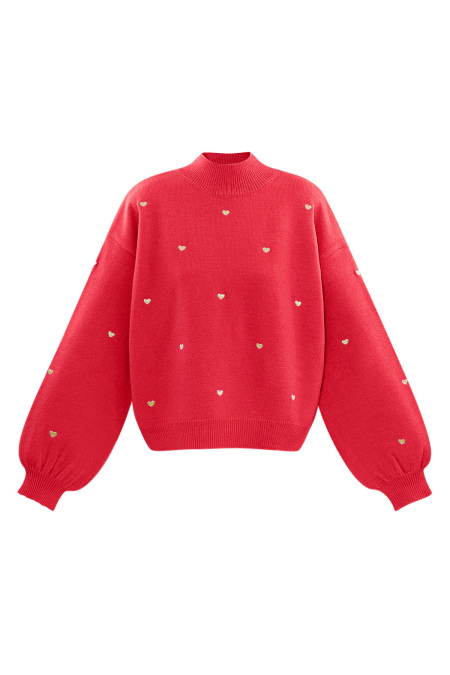 Acrylic Knit Sweater Casual Heart Pattern Fall/Winter 2