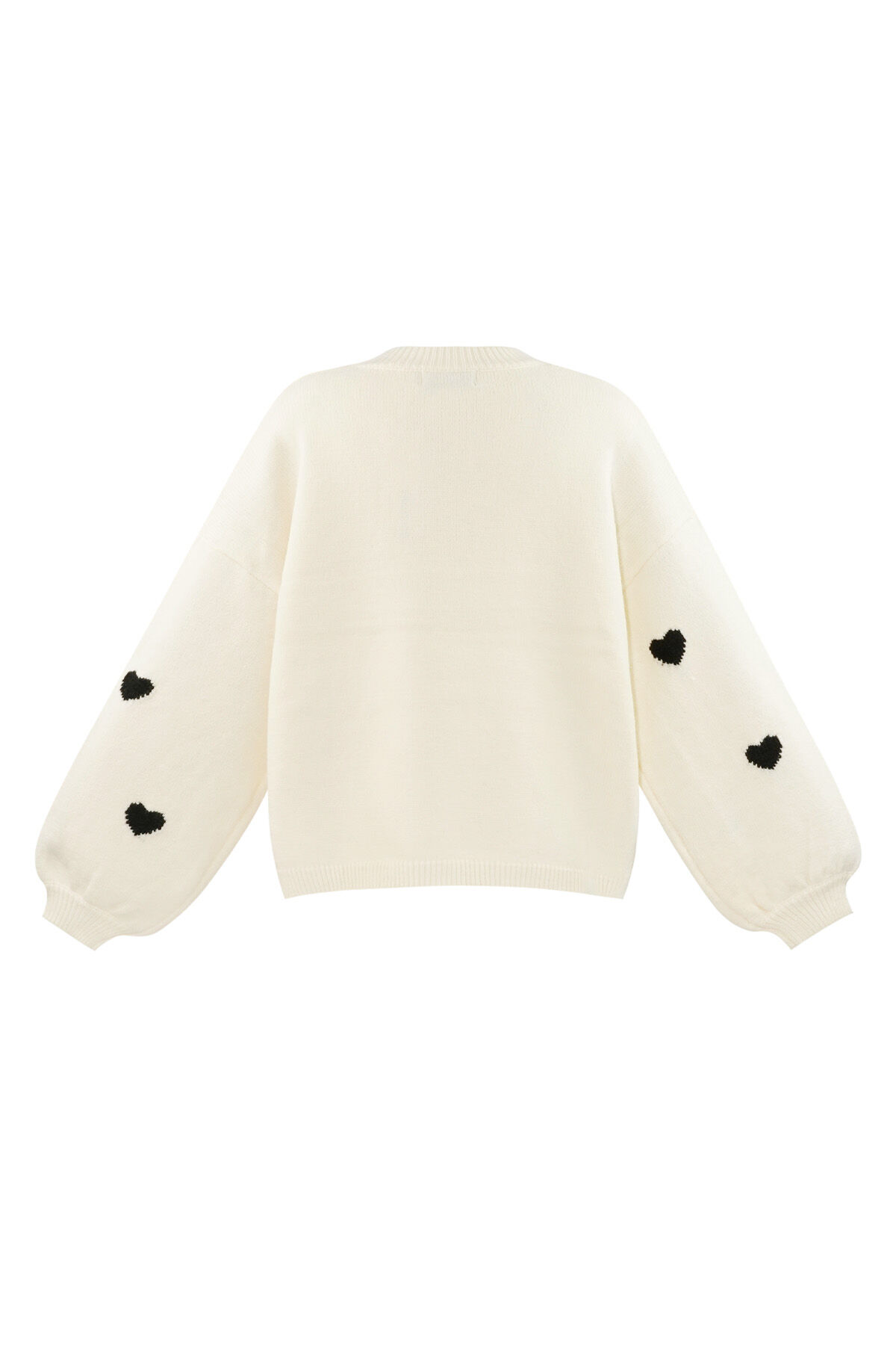 Maglione di Cotone Intrecciato Donna Oversized Motivo Cuore Immagine8