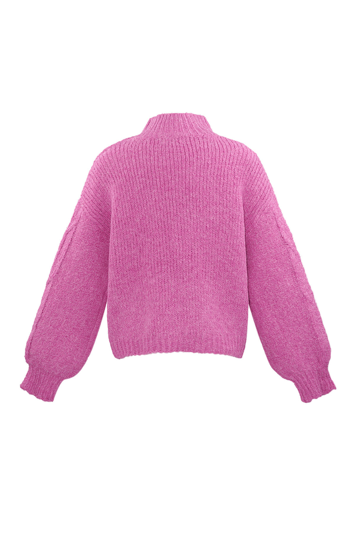 Suéter De Acrílico Tejido Para Mujer Cuello Alto Oversized h5 Imagen7
