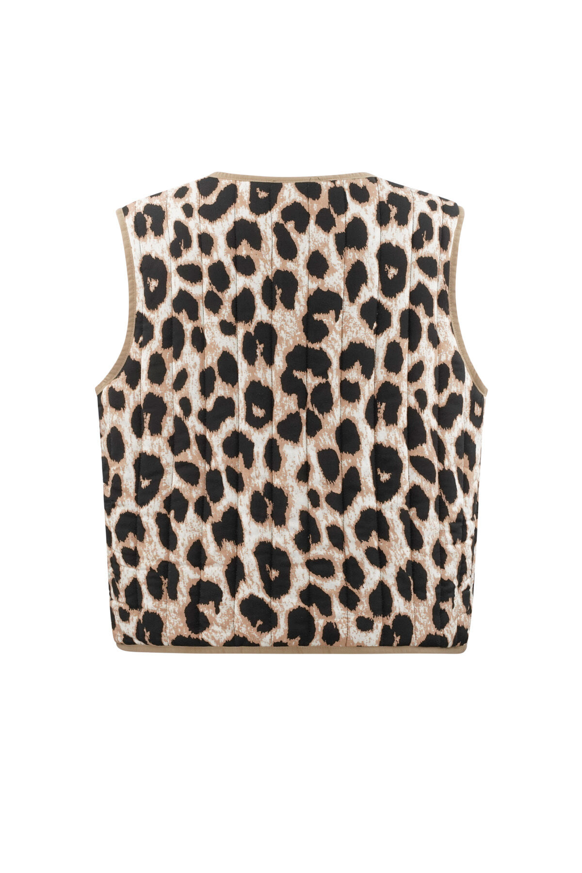 Damen-Strickweste mit Leopardenmuster und Schleifenverschluss Bild2