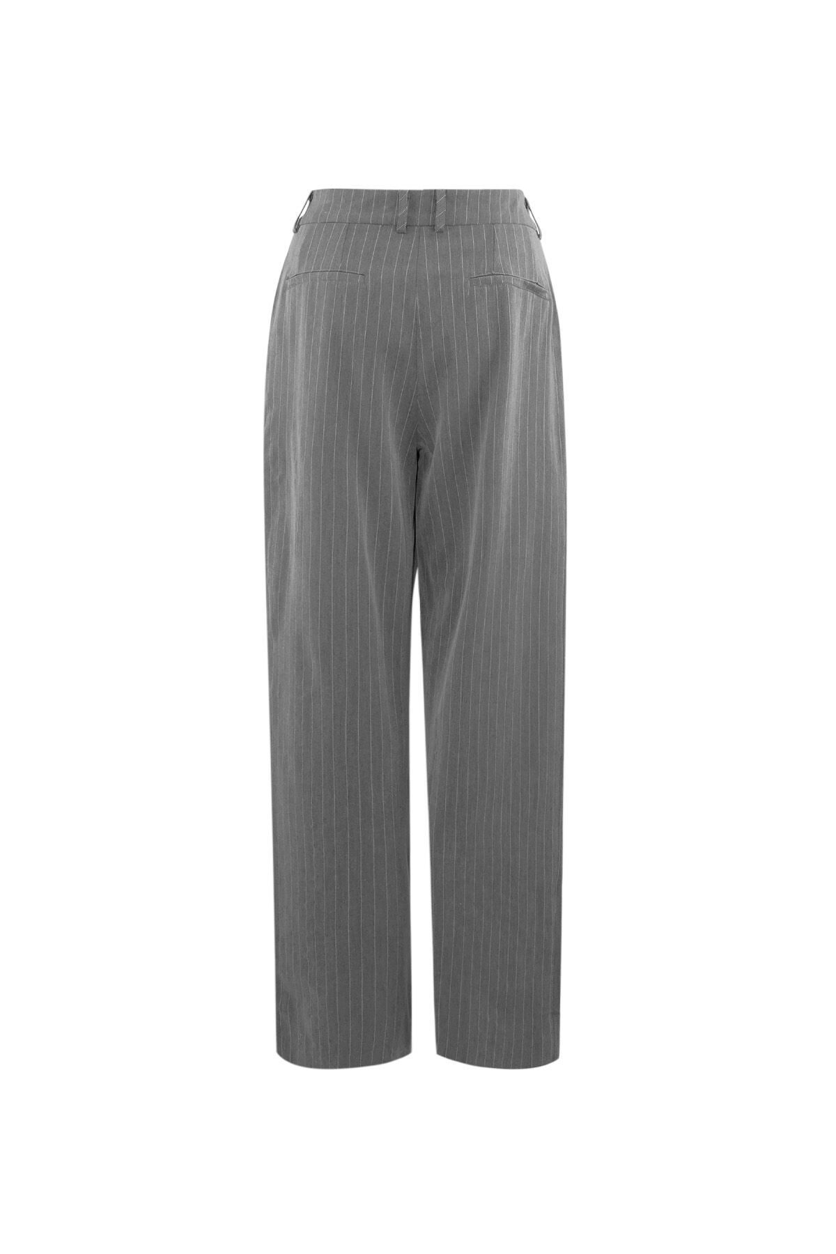 Pantalons Droits Tissés Femmes Rayures h5 Image4