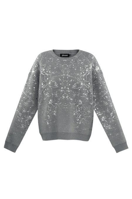 Gestrickte Polyesterfaser Damen Strickpullover Musterdesign Sportlich 2