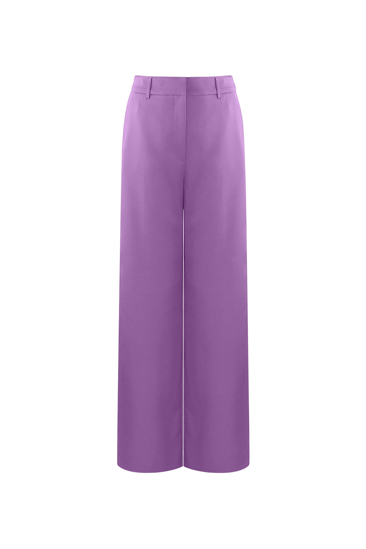 Pantalon Droit Femme Tissé Casual Couleur Unie 2