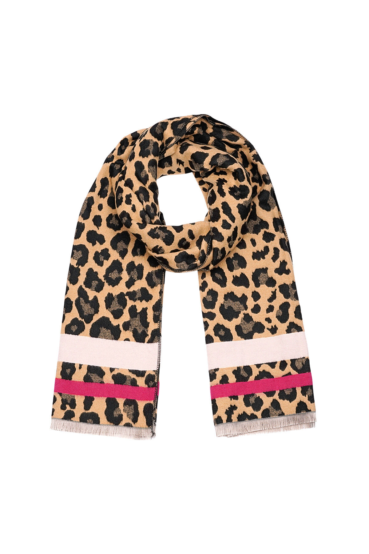 panther scarf with colored stripes h5 
