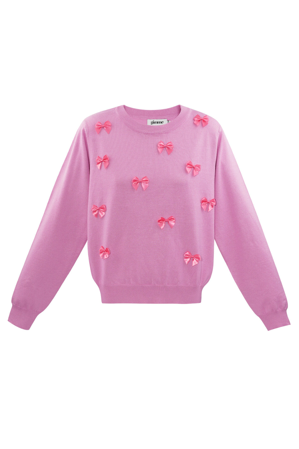 Maglia A Manica Lunga Donna In Viscosa Con Dettaglio Fiocco Decorativo 2
