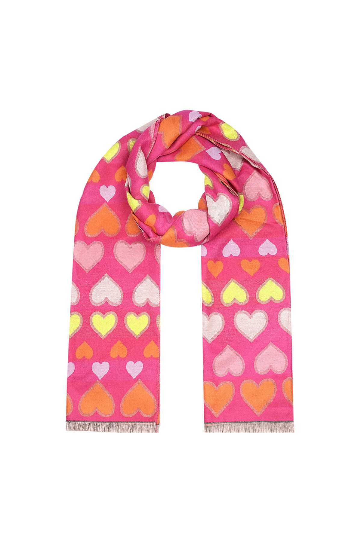 Scarf hearts all over 2
