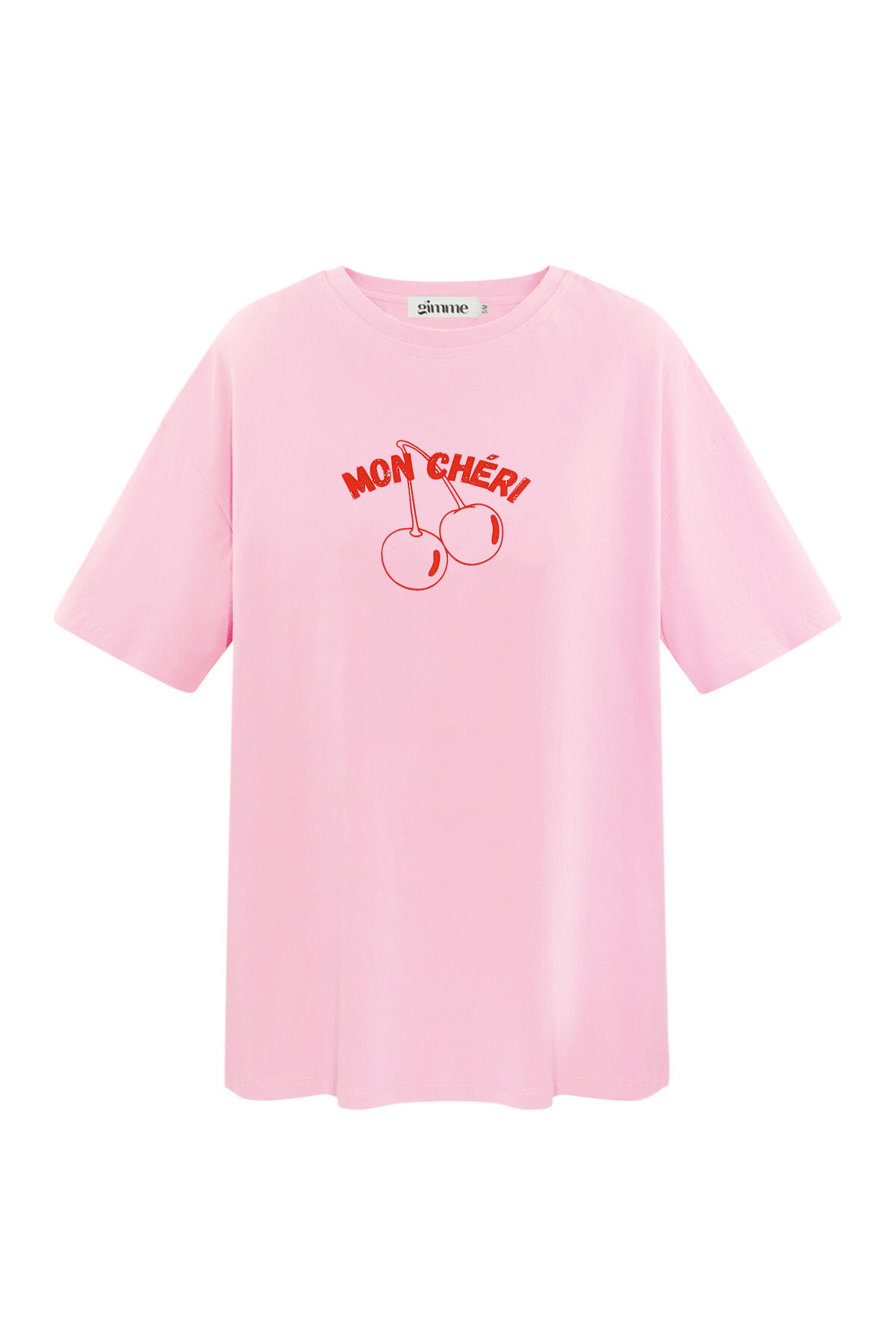 Coton T-shirt Femme Oversized Imprimé Mon Cheri 2